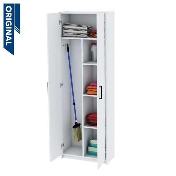 Despensero CENTRO ESTANT, 1.80mts, 2 puertas, con escobero. - Mod. DIS6BL