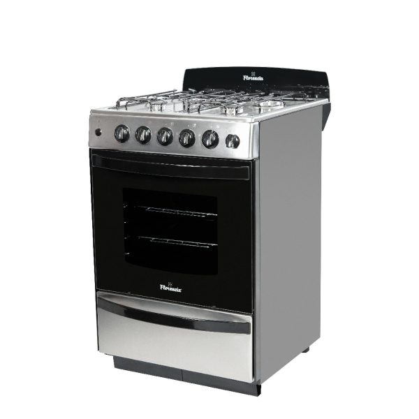 Cocina a gas FLORENCIA, acero inoxidable, con encendido. - Mod. 5538F