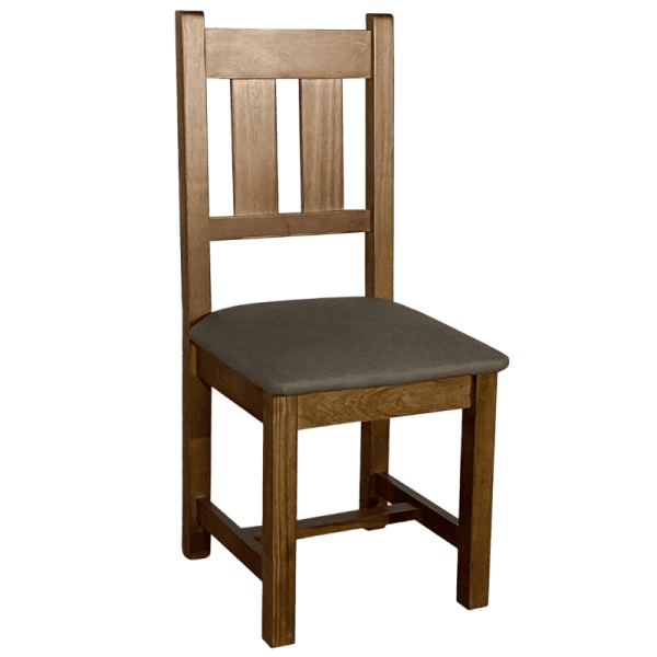 Silla MOBILIA, asiento tapizado, color ámbar. - Mod. SILVIA