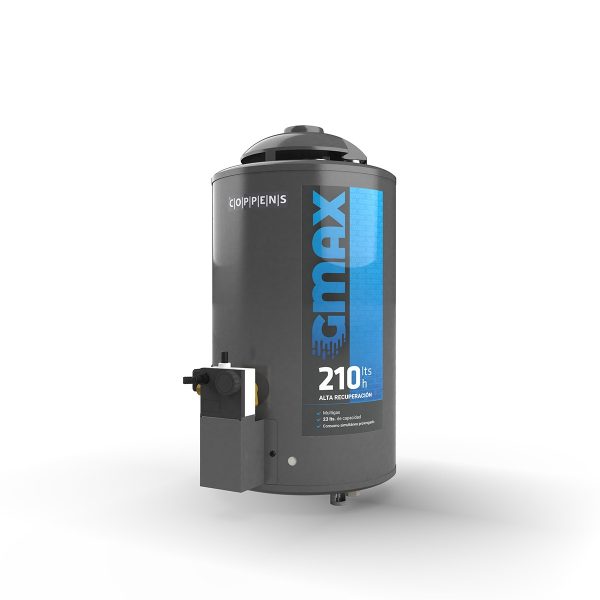 Termotanque a gas COPPENS, 23 litros/210lts de recuperación. - Mod. GMAX MG TTQ210GMA