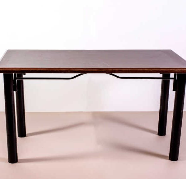 Mesa RINA, combinada, 1.50Mts, negro/gris/marrón. - Mod. LAMINADA