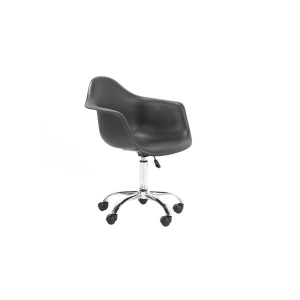 Sillón de oficina GARDEN LIFE, eames, negro, con ruedas. - Mod. F901901