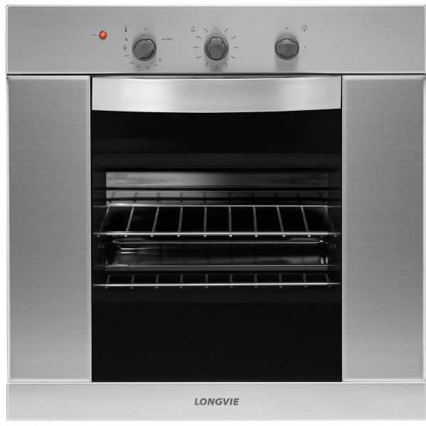 Horno a gas LONGVIE, 60 cm, multigas, acero inoxidable. - Mod. H1900XF