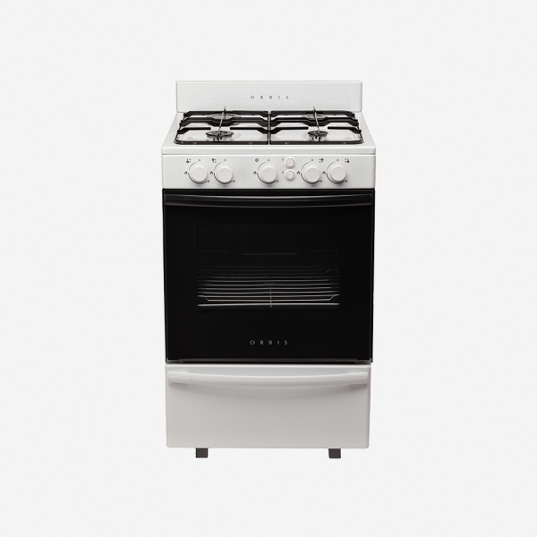 Cocina a gas ORBIS, 55cm, blanca. - Mod. 858BC4M