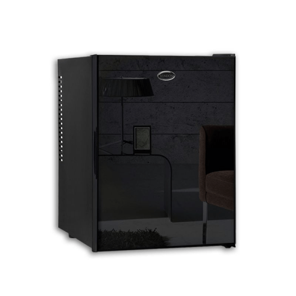 Frigobar VONDOM, 40lts, puerta espejada, negro. - Mod. RFG40B
