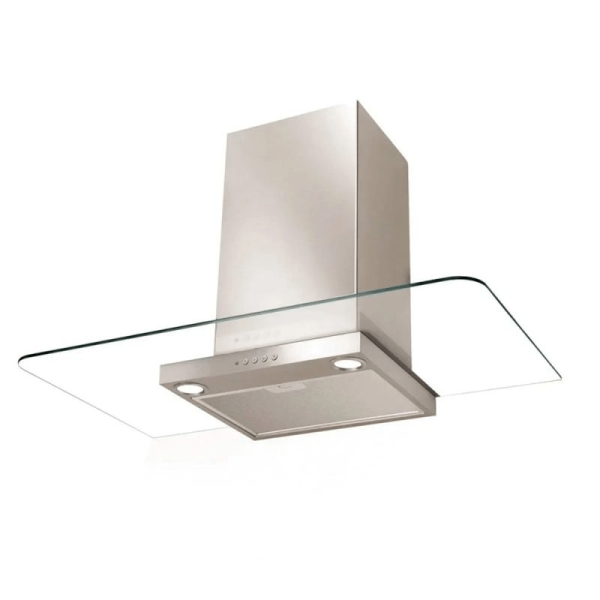 Campana SPAR, 90 cm, acero inoxidable y vidrio. - Mod.  NICE/ A90 - ASP 220-50  - 6306-111