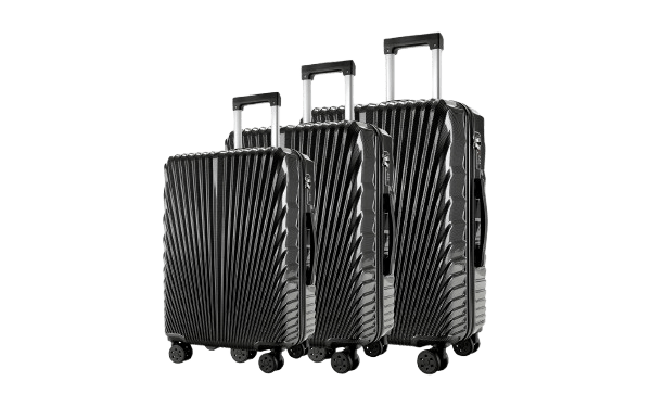 Set de valijas, negras, 20"/24"/28". - Mod. HT-026