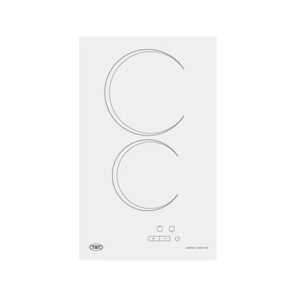 Anafe eléctrico TST, blanco, 2 zonas. - Mod. VITRO-2