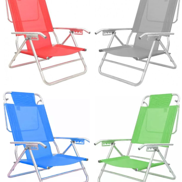Reposera AVELINO, 5 posiciones, con apoyacabezas, varios colores, coversol. - Mod. 1023