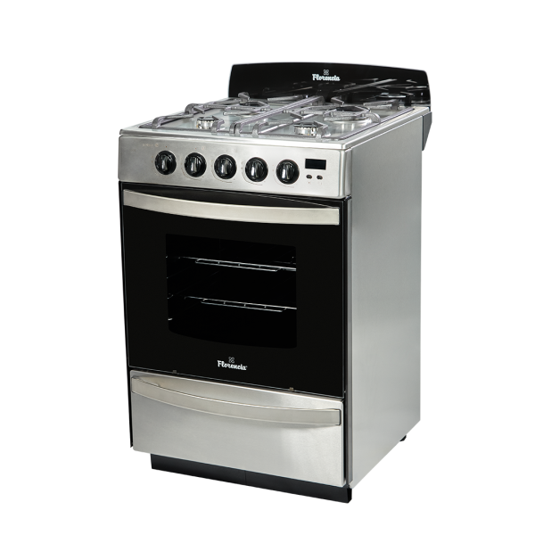 Cocina a gas FLORENCIA, acero inoxidable, rejilla de fundición. - Mod. FLOR5558