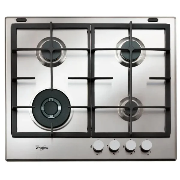 Anafe a gas WHIRLPOOL, 4 hornallas, acero inoxidable. - Mod. WGMA6422IX