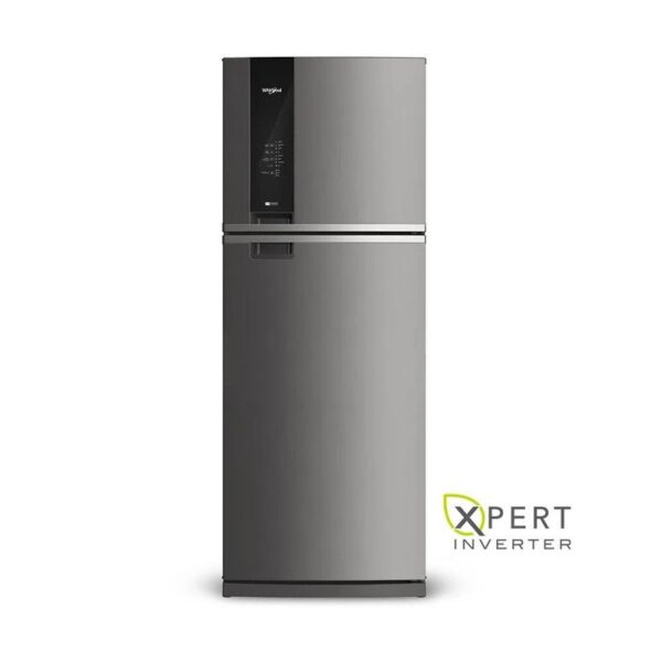 Heladera no frost WHIRLPOOL, Inverter, acero inoxidable, 462 litros. – Mod. WRM56BKDIM