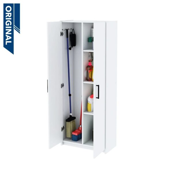 Escobero CENTRO ESTANT, 1.50mts, 2 puertas, blanco. – Mod. DIS3BL
