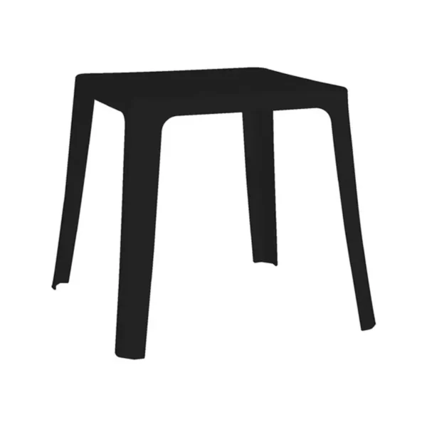 Mesa pvc GARDEN LIFE, cuadrada, negra. - Mod. F402501 - INTIMA