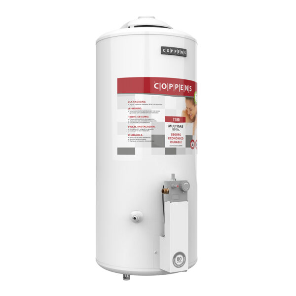 Termotanque a gas COPPENS, 80 litros. - Mod. TT80