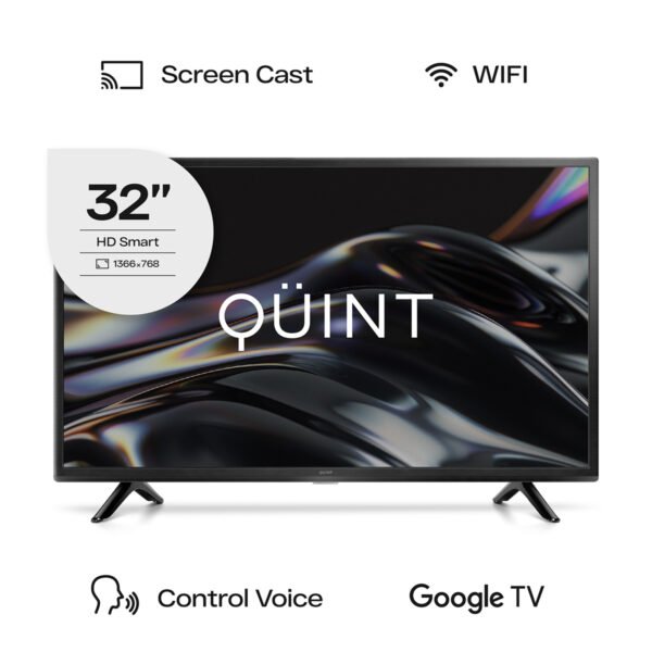 Smart TV QUINT, 32", HD, con googleTV. - Mod. QT3-32GTV2024HD