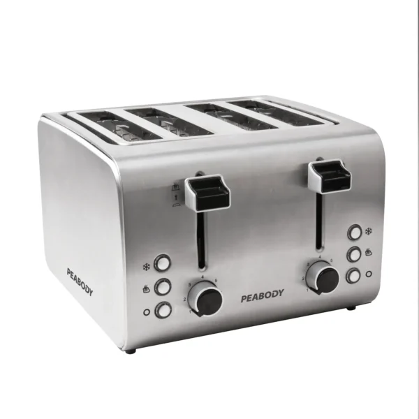 Tostadora PEABODY, 4 rebanadas, acero. - Mod. PE-T8520)