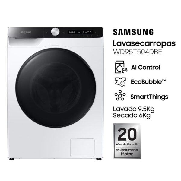 Lavasecarropas automático SAMSUNG, 9,5kg. - Mod. WD95T504DBEUBG