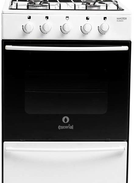 Cocina a gas ESCORIAL, 56cm, blanca, gas natural. - Mod. MASTER S2 BL GN CLASSIC