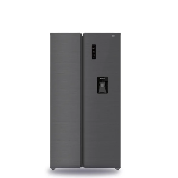 Heladera no frost BGH, 534 lts, dark inox, side by side. - Mod. BRS540I2A
