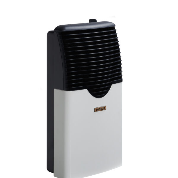 Calefactor a gas LONGVIE, 220kcal, color tiza/gris, convección, sin salida. – Mod. ECA2