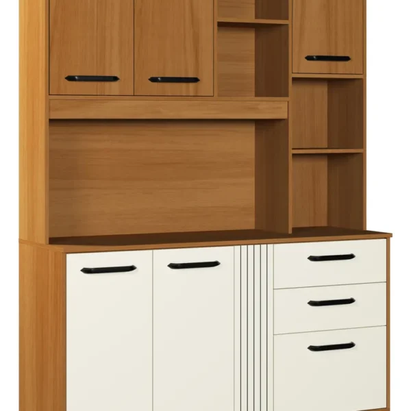 Cocina DELOS 140 cm blanco y champagne. - Mod. 596.0002