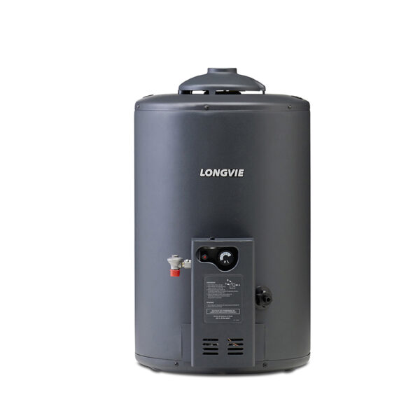 Termotanque a gas LONGVIE 50 litros recuperación simultánea color grafito . - ModT4050C