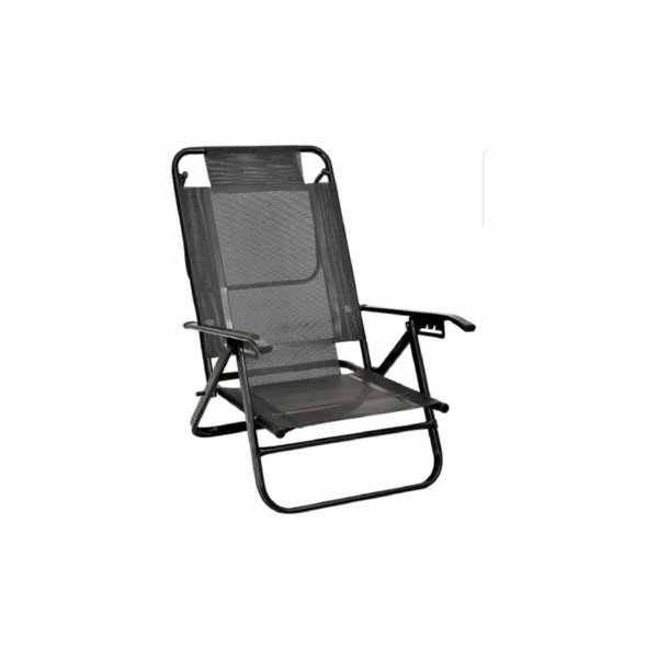 Reposera de jardín AVELINO 5 posiciones acero coversol BLACK EDITION. - Mod. 37/1023BE