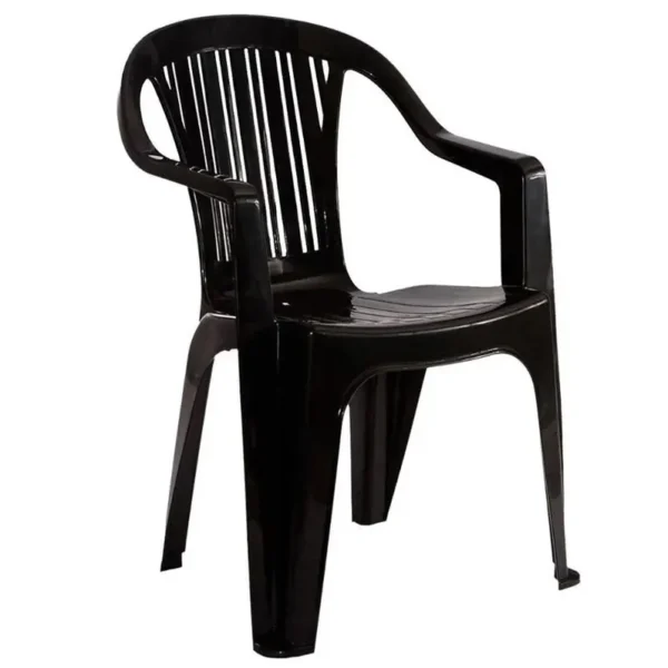 Sillón de jardín GARDEN LIFE reforzado color negro de PVC. - Mod.F820001 TITAN