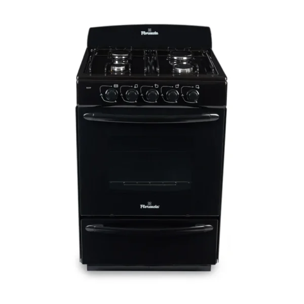 Cocina a gas FLORENCIA negra 56cm cajón parrilla. - Mod. SINGER 5517F