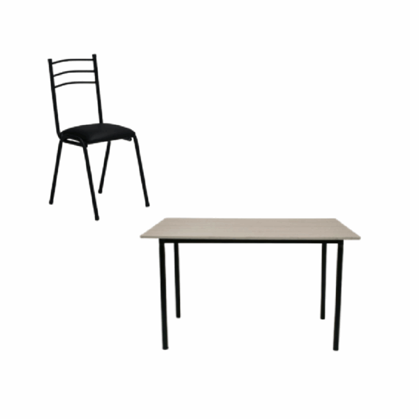 Juego de comedor METALFRANCH mesa y 6 sillas modelo beta. - Mod. CO-JH023