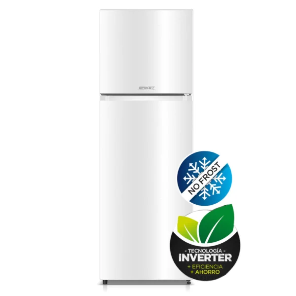 Heladera no frost BRIKET 268lts inverter blanca. - Mod. KD-268FWW