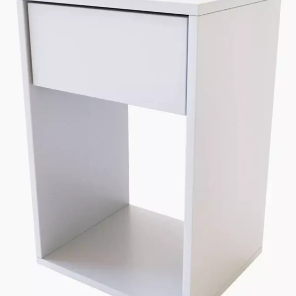 Mesa de luz DELOS 1 cajón blanca. - Mod.  DLD08BR