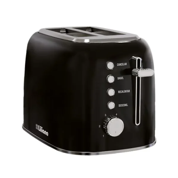Tostadora LILIANA negra retrotoast. - Mod. AT928N