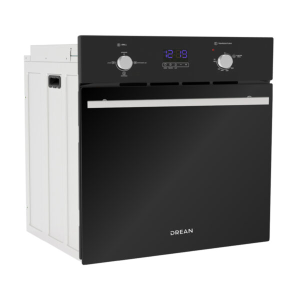 Horno a gas DREAN empotrable digital 60cm negro. - Mod. HGDR601CN