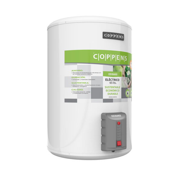 Termotanque eléctrico COPPENS 65 litros. - Mod. ecobiando TTQE65CO