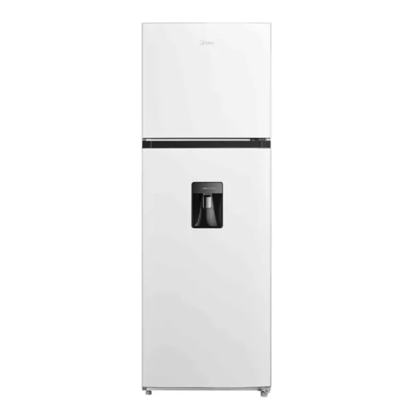Heladera no frost MIDEA 340 litros inverter blanca con dispenser. - Mod. MDRT489MTE01A