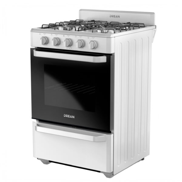 Cocina a gas DREAN 56cm blanca rejilla enlozada. - Mod. CD5602AB