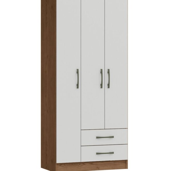 Placard DELOS 3 puertas macadamia y blanco. - Mod. 4300AMACBL