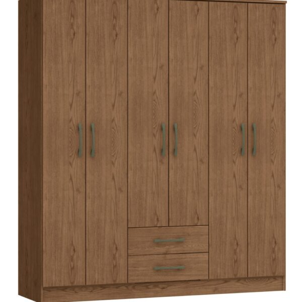 Placard DELOS 6 puertas color macadamia. - Mod. PEQUIM 4600AMAC