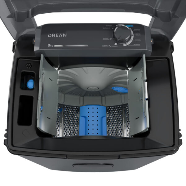 Lavarropas semiautomático DREAN 8kg gris 7 programas. - Mod. LTDR87SG0