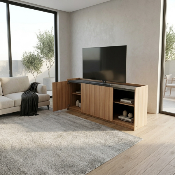 Bahiut TABLES 1,83mts 4 puertas color coco bolo y amberes. - Mod. 4234