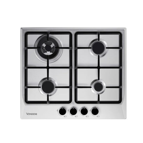 Anafe a gas VONDOM empotrable 60 cm acero. - Mod. VAG60A4